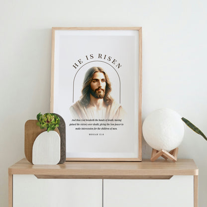 Digital Download: "He Is Risen" Fine Art Print for Easter