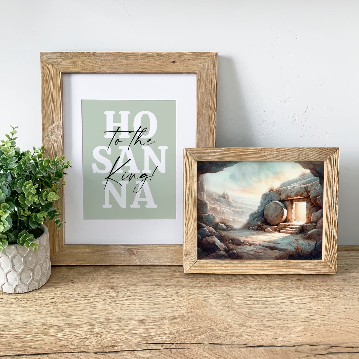 2 Digital Downloads: "Hosanna" and "Empty Tomb" Fine Art Prints for Easter