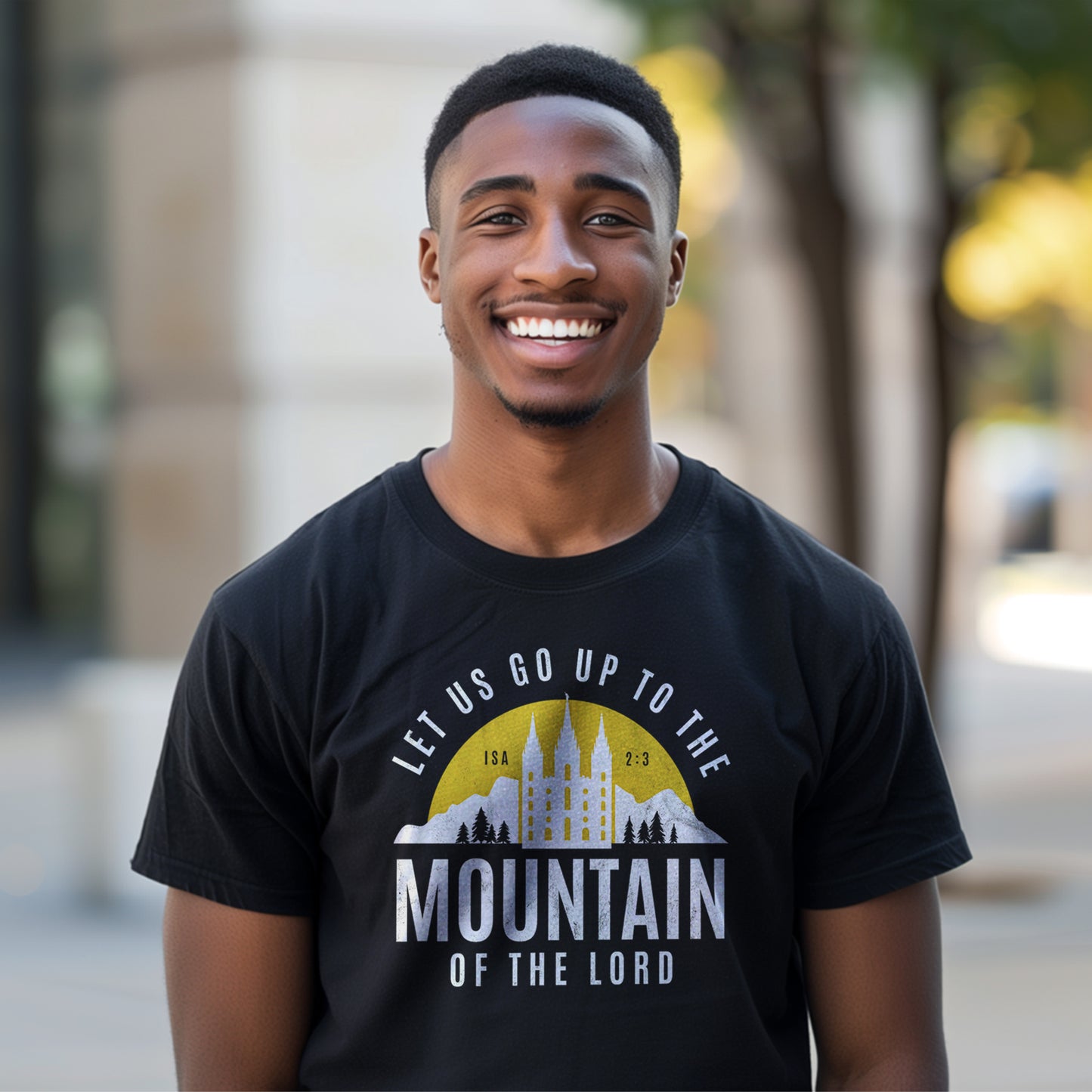 Mountain of the Lord - Gold  |  Unisex premium t-shirt