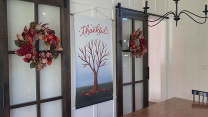 Oversized Thankful Tree Banner